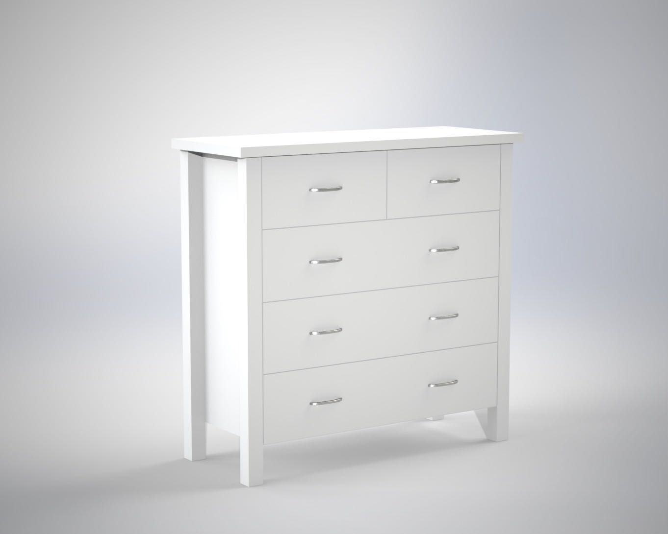 ALODIA (AUSSIE MADE)  DRAWER TALLBOY - 1065(H) x 900(W) x 435(D) - ASSORTED COLOURS