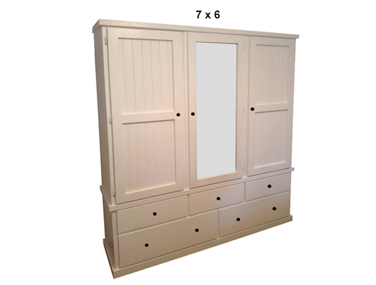 URBAN (AUSSIE MADE) FLAT TOP WITH 3 DOORS & 5 DRAWERS 5 SECTION WARDROBE COLLECTION - ASSORTED PAINTED COLOURS - STARTING FROM $2099