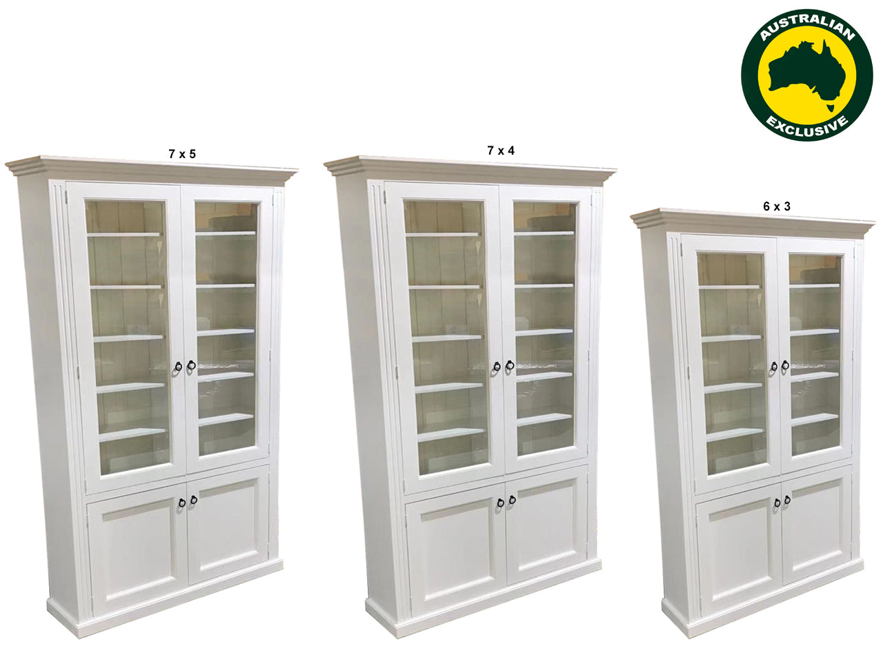 BAYSIDE (AUSSIE MADE) 4 DOOR LIBRARY UNIT COLLECTION - ASSORTED PAINTED COLOURS - STARTING FROM $1499