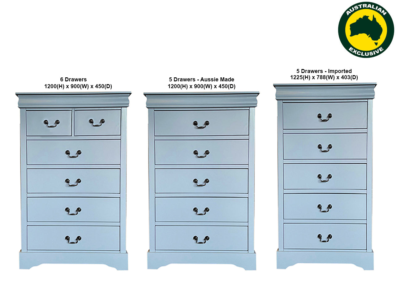 SPINNAKER HYBRID (AUSSIE MADE / IMPORTED) TALLBOY COLLECTION - ASSORTED PAINTED COLOURS - STARTING FROM $699