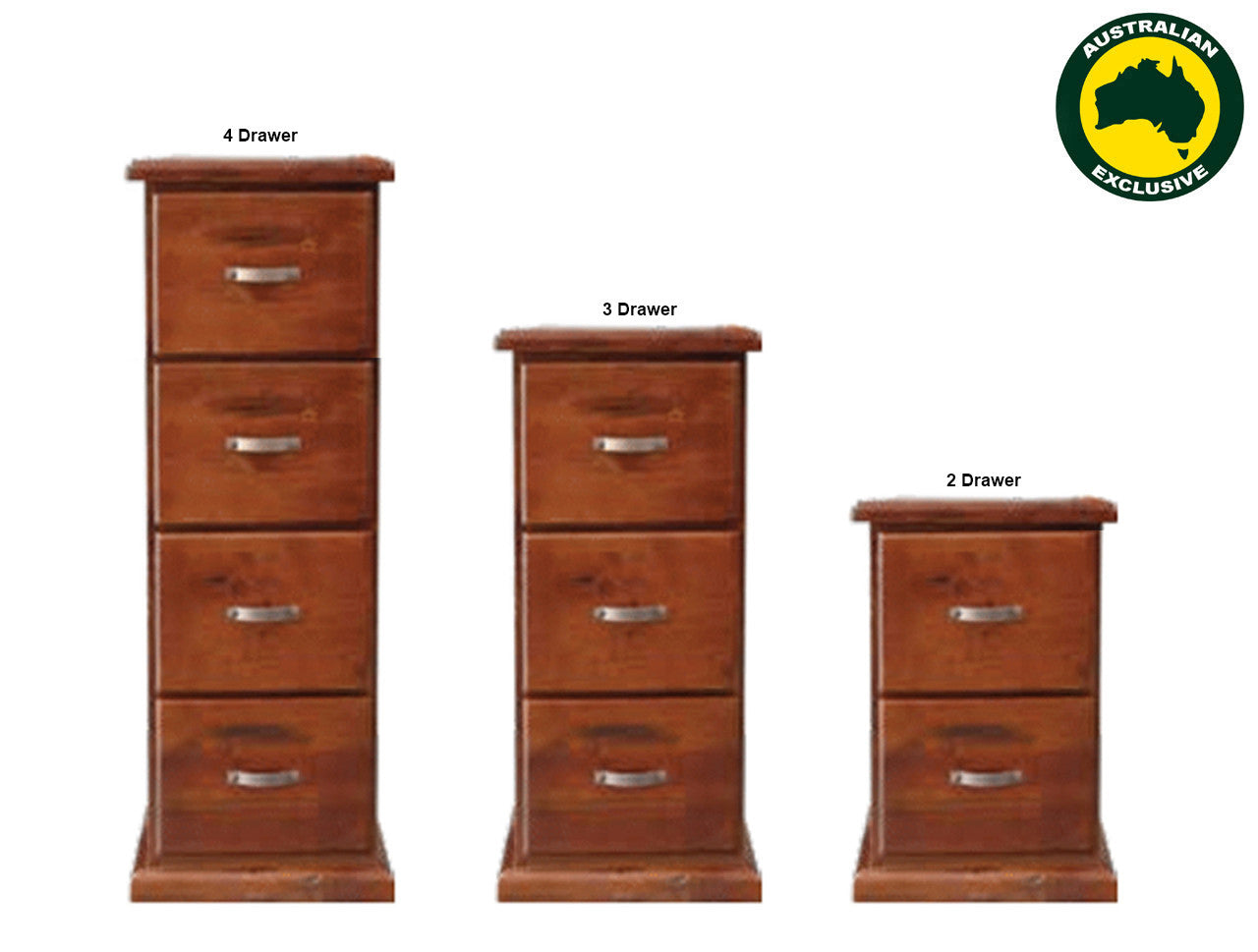 SPRING (AUSSIE MADE) FILING CABINET COLLECTION - ASSORTED STAINED COLOURS - STARTING FROM $599