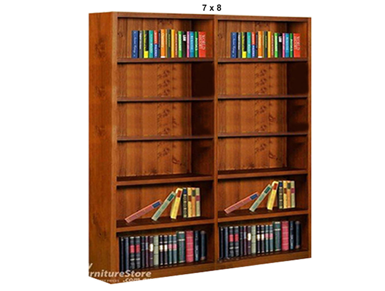 SUSSIE (AUSSIE MADE) LARGE HIGHLINE BOOKCASE COLLECTION  - ASSORTED STAINED COLOURS - STARTING FROM $1199