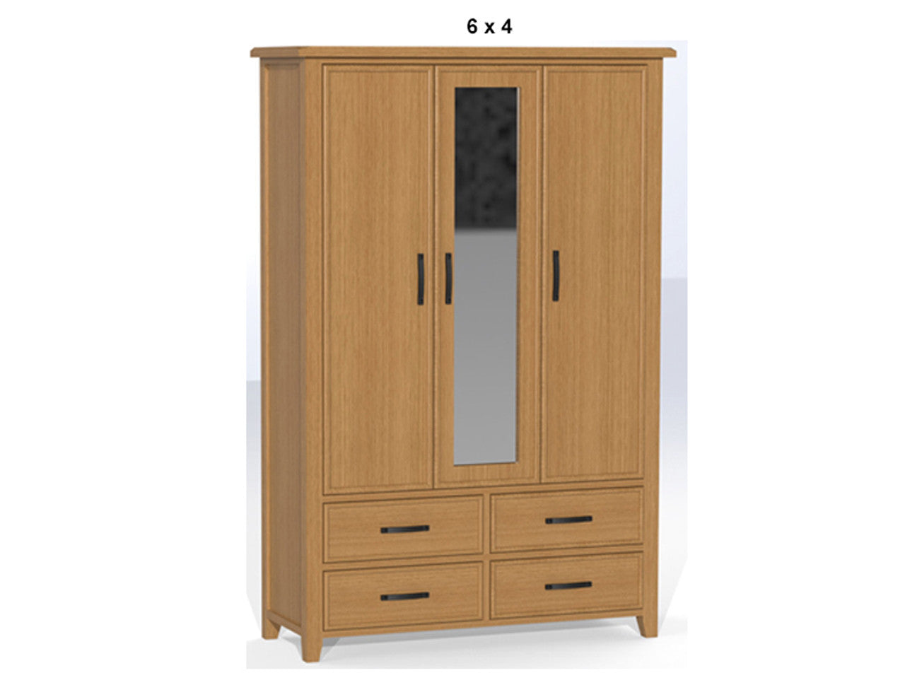 SYDNEYSIDE (AUSSIE MADE) 3 DOOR / 4 DRAWER MIRROR ROBE COLLECTION - ASSORTED STAINED COLOURS - STARTING FROM $1299