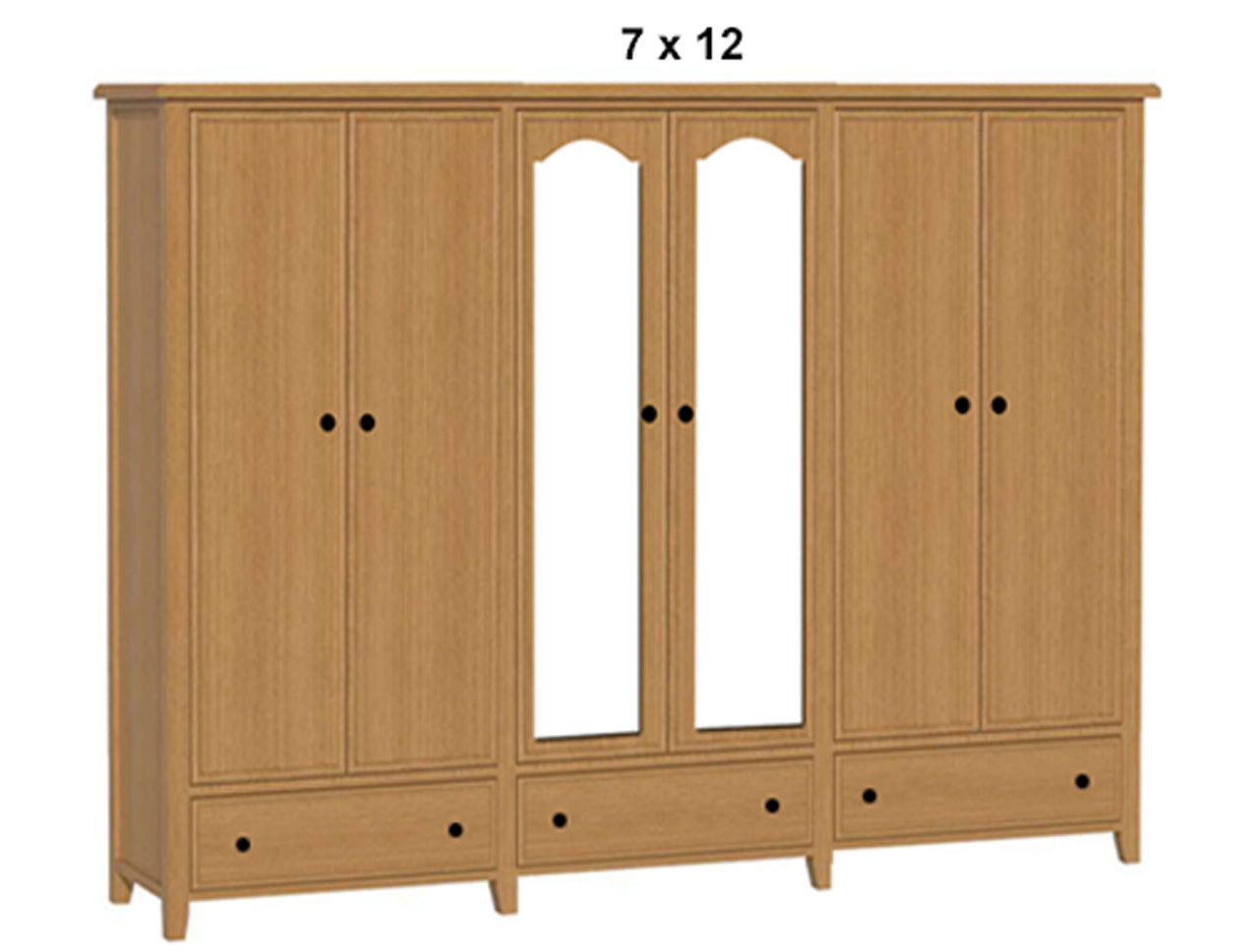 SYDNEYSIDE (AUSSIE MADE) 6 DOOR / 3 DRAWER WARDROBE WITH PICTURE FRAME COLLECTION - ASSORTED STAINED COLOURS - STARTING FROM $2999