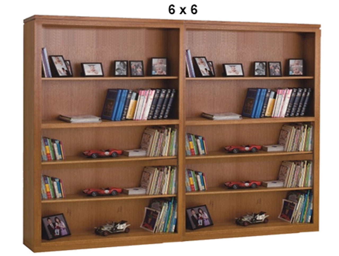 TINA (AUSSIE MADE) BOOKCASE WITH GROOVE TOP COLLECTION - TASSIE OAK COMBINATION - ASSORTED STAINED COLOURS - STARTING FROM $1999