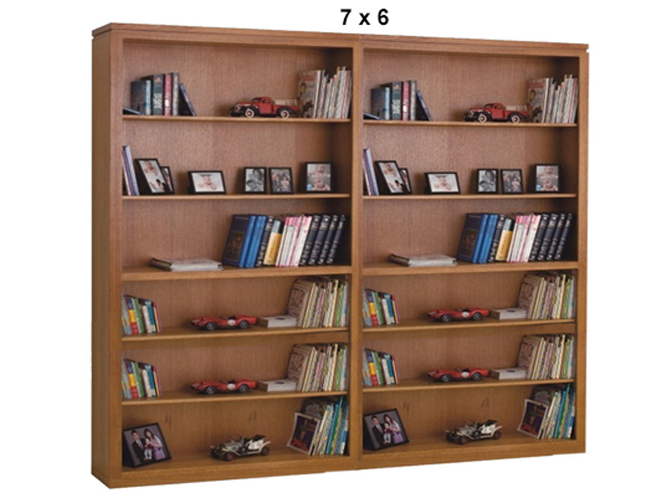TINA (AUSSIE MADE) BOOKCASE WITH GROOVE TOP COLLECTION - TASSIE OAK COMBINATION - ASSORTED STAINED COLOURS - STARTING FROM $1999