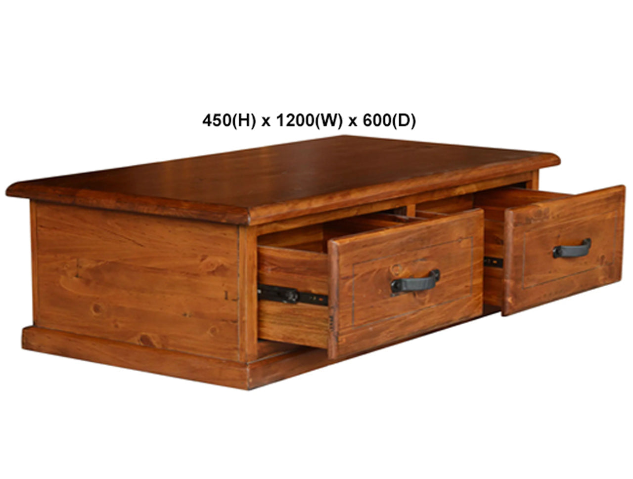 TOGAGGO (AUSSIE MADE) COFFEE TABLE WITH 2 DRAWERS COLLECTION - ASSORTED STAINED COLOURS - STARTING FROM $599
