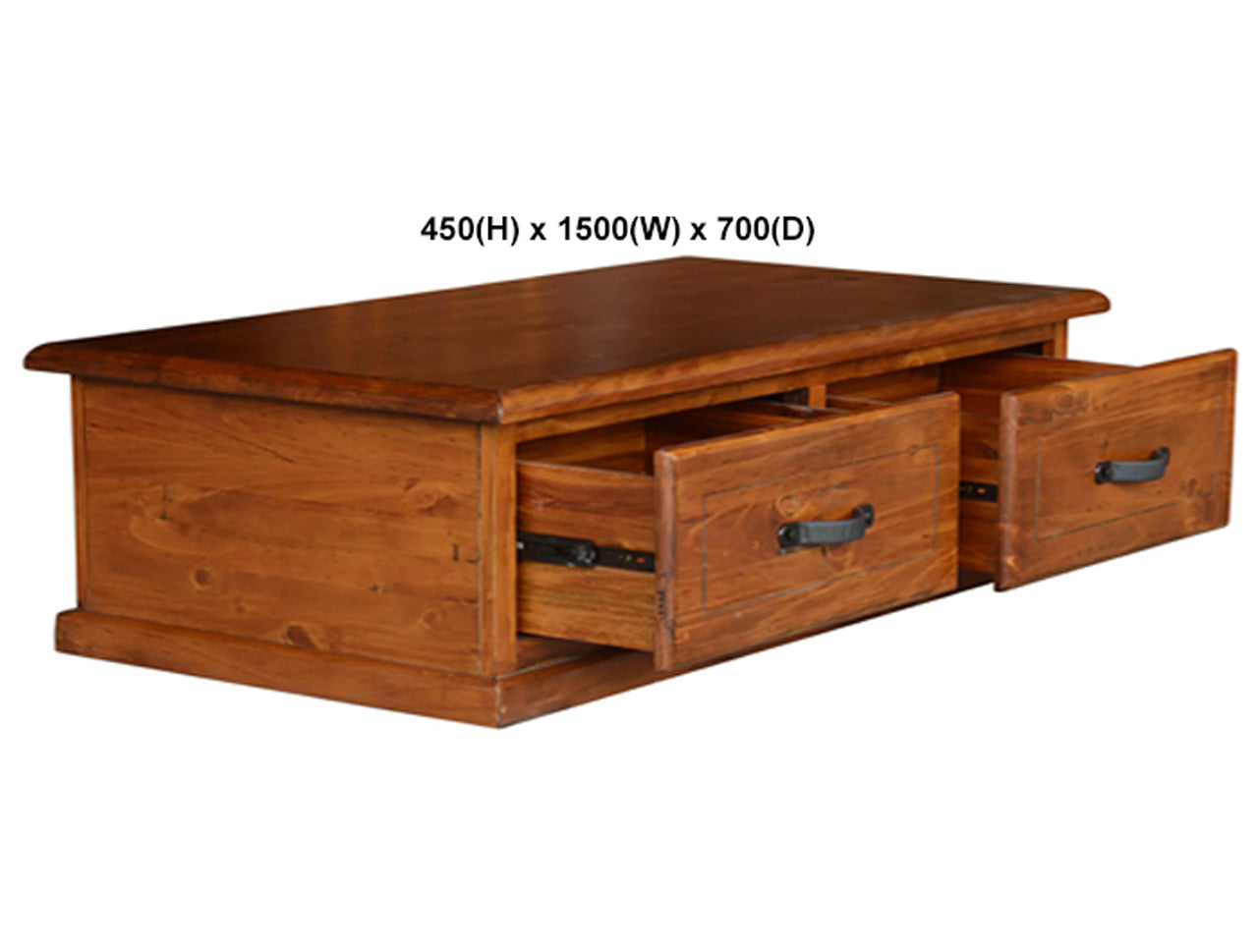 TOGAGGO (AUSSIE MADE) COFFEE TABLE WITH 2 DRAWERS COLLECTION - ASSORTED STAINED COLOURS - STARTING FROM $599