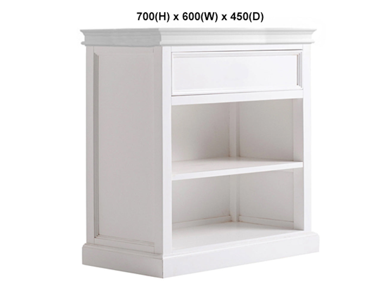 TORRIDGE (AUSSIE MADE) BEDSIDE TABLE WITH 1 DRAWER / 2 SPACE COLLECTION - ASSORTED PAINTED COLOURS - STARTING FROM $399