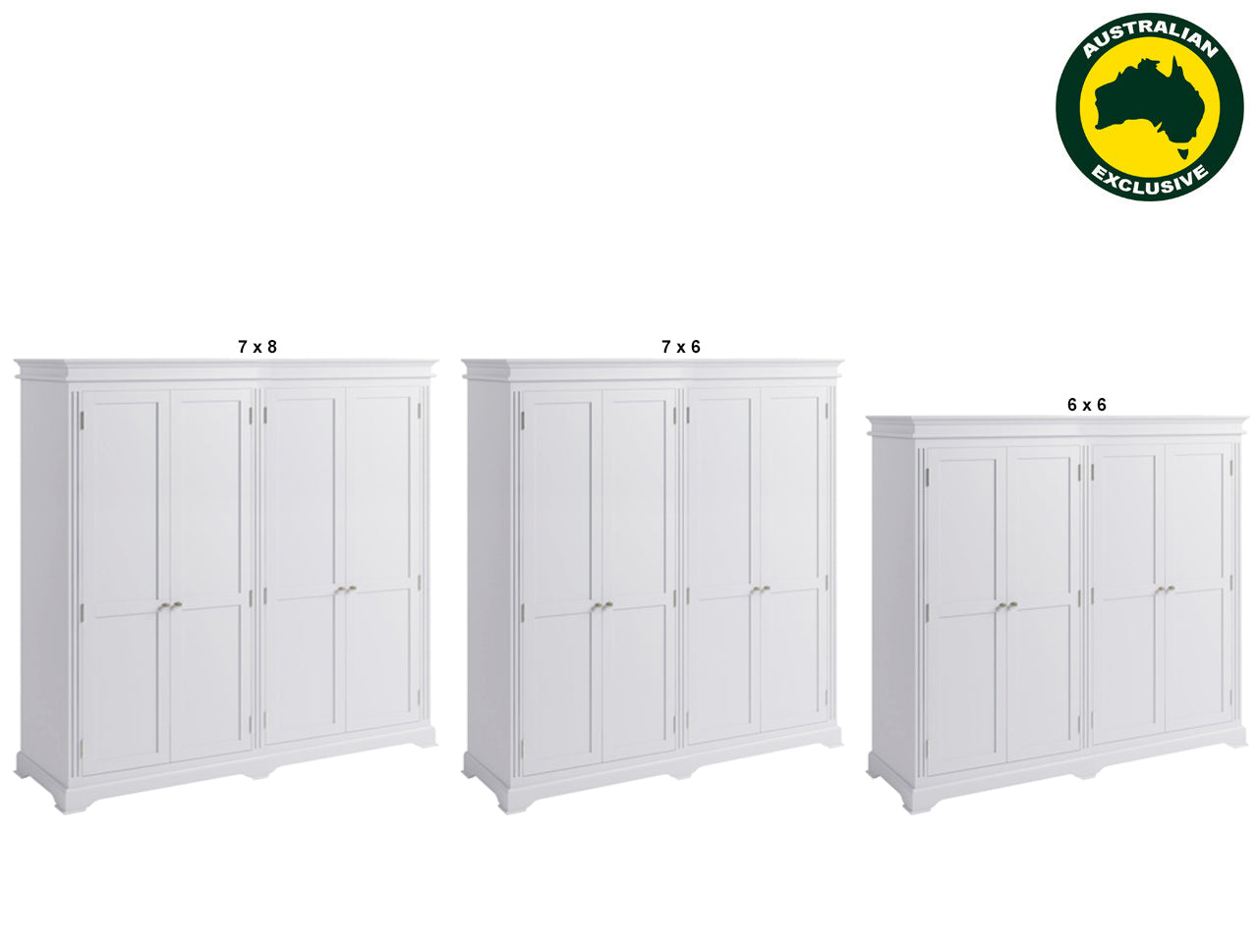 TORRIDGE (AUSSIE MADE) 4 DOOR PANTRY COLLECTION - ASSORTED PAINTED COLOURS - STARTING FROM $2599