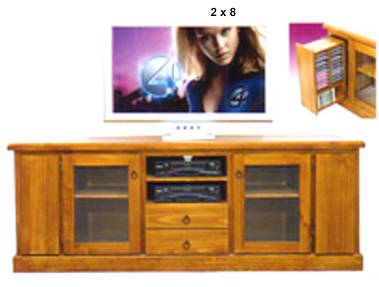URBANITE (AUSSIE MADE) LOWLINE TV UNIT WITH TWIN PULL-OUTS COLLECTION - ASSORTED STAINED COLOURS - STARTING FROM $1099