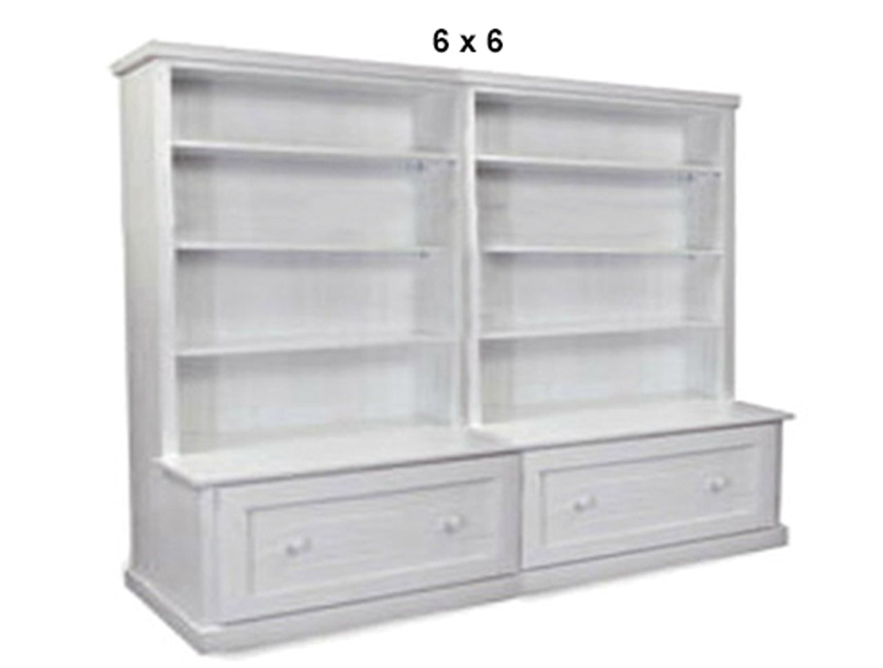 URBAN (AUSSIE MADE) FLAT TOP BOOKCASE COMBO WITH FLAT TOP + 2 DRAWER COLLECTION - ASSORTED PAINTED COLOURS - STARTING FROM $1699