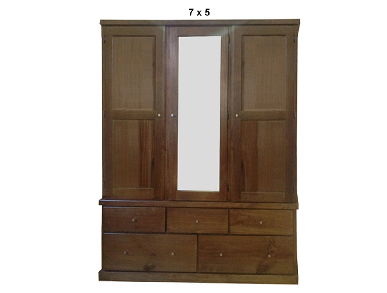 URBAN (AUSSIE MADE) 5 SECTION WARDROBE WITH SMOOTH DOORS COLLECTION - ASSORTED STAINED COLOURS - STARTING FROM $1699