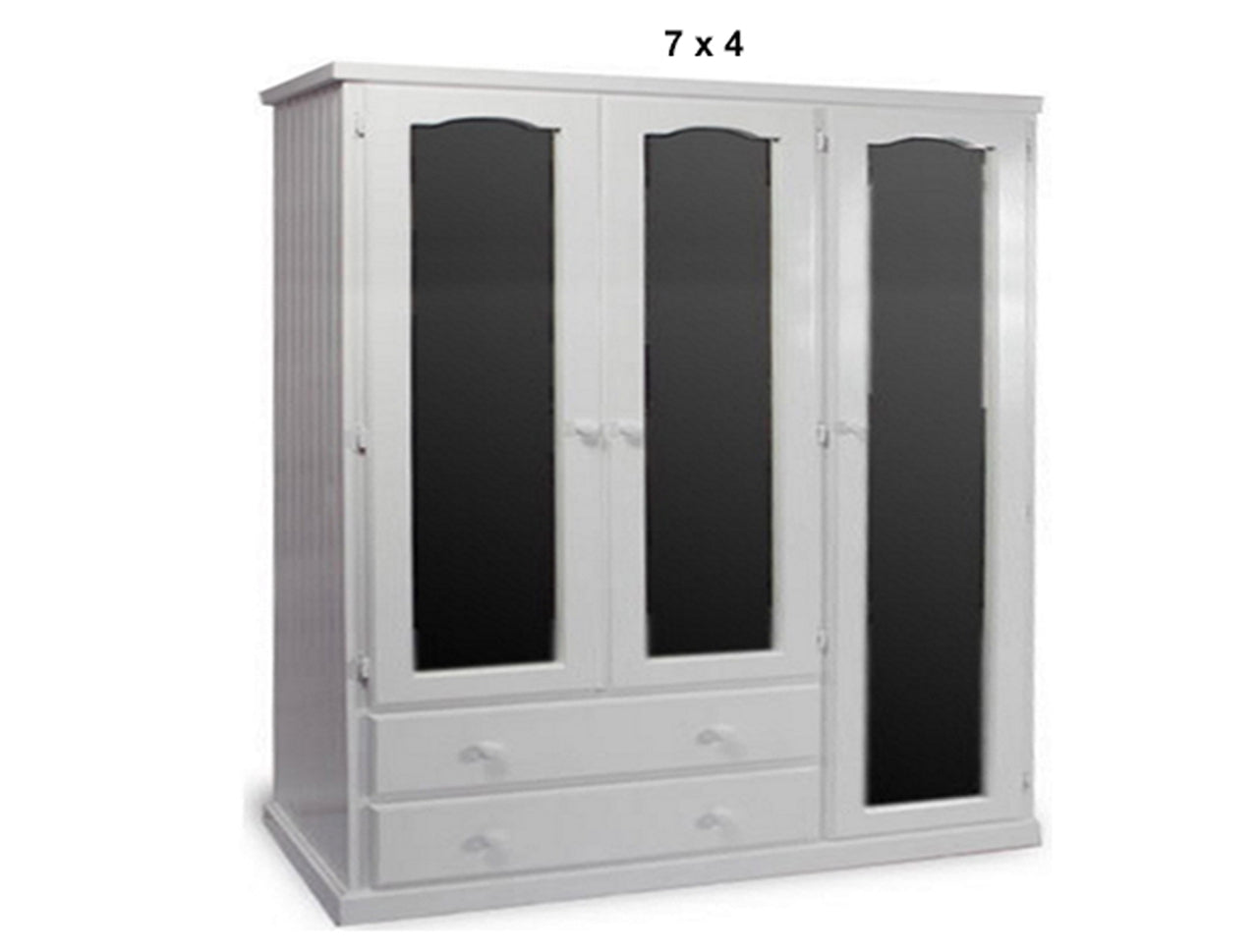 URBAN (AUSSIE MADE) FLAT TOP UTILITY WARDROBE WITH 2 DRAWERS & 3 MIRRORED DOORS COLLECTION - ASSORTED PAINTED COLOURS - STARTING FROM $1399