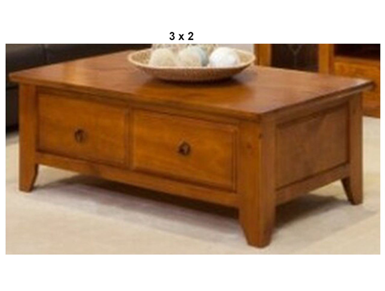 VERSACE (AUSSIE MADE) COFFEE TABLE WITH 2 DRAWERS COLLECTION - ASSORTED STAINED COLOURS - STARTING FROM $699
