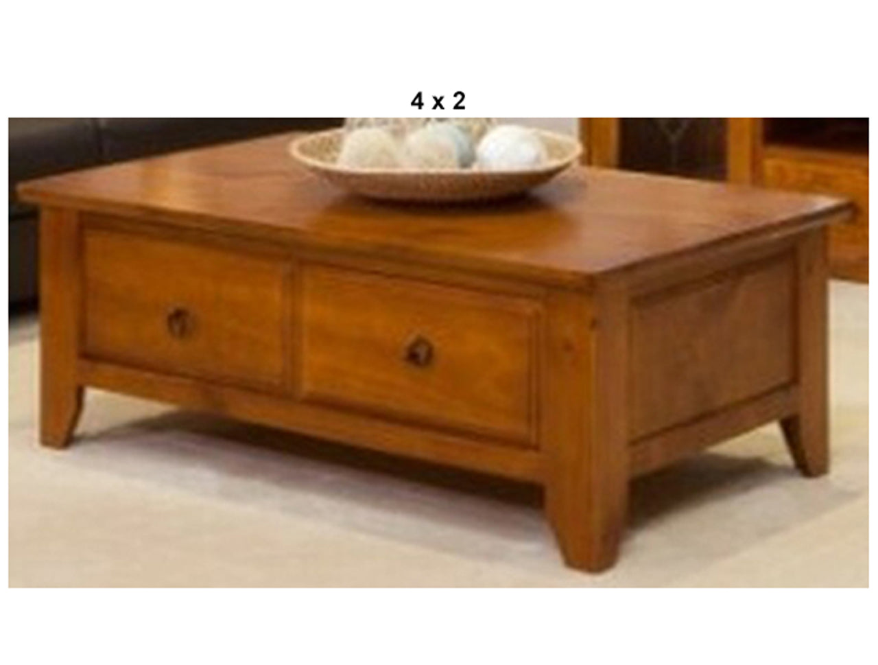 VERSACE (AUSSIE MADE) COFFEE TABLE WITH 2 DRAWERS COLLECTION - ASSORTED STAINED COLOURS - STARTING FROM $699