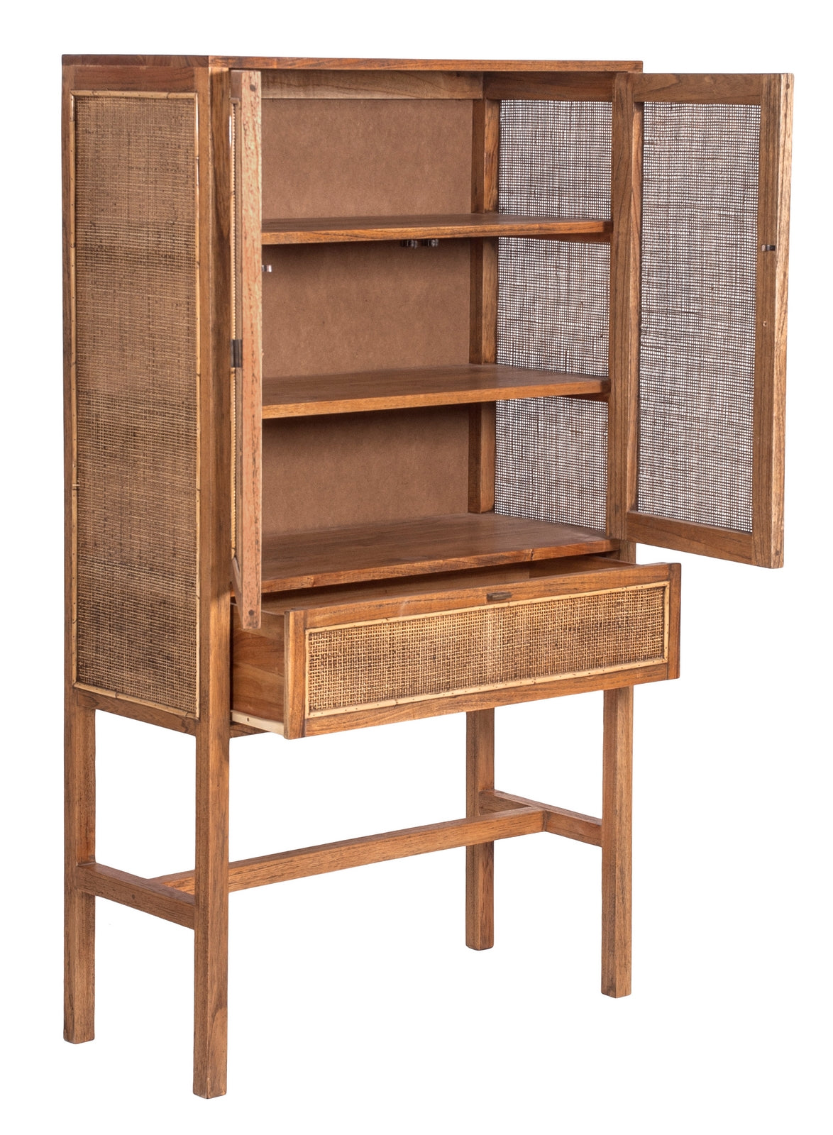 BELTANA TALL CABINET - 1600(L) x 900(W) - LIGHT TOBACCO