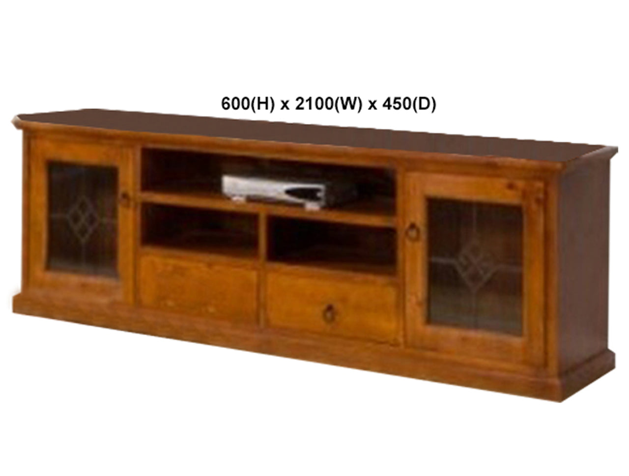 VERSACE (AUSSIE MADE) 2 DOOR / 2 DRAWER ENTERTAINMENT UNIT (PLAIN GLASS) COLLECTION - ASSORTED STAINED COLOURS - STARTING FROM $999