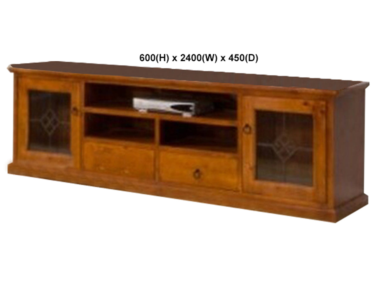 VERSACE (AUSSIE MADE) 2 DOOR / 2 DRAWER ENTERTAINMENT UNIT (PLAIN GLASS) COLLECTION - ASSORTED STAINED COLOURS - STARTING FROM $999