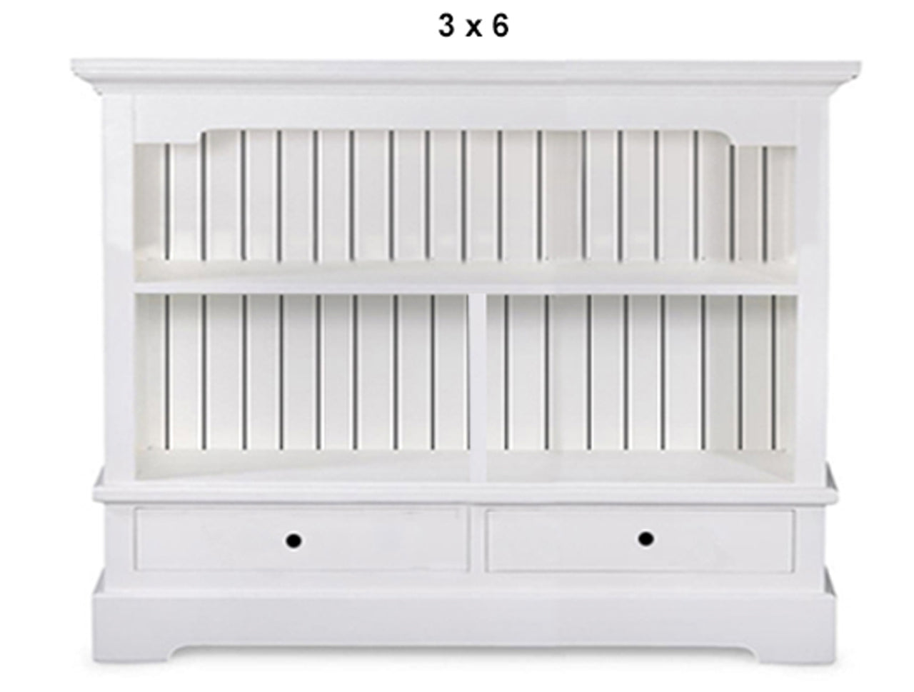 WILLIAMSON (AUSSIE MADE) LOWLINE BOOKCASE WITH 2 DRAWERS COLLECTION - ASSORTED PAINTED COLOURS - STARTING FROM $799