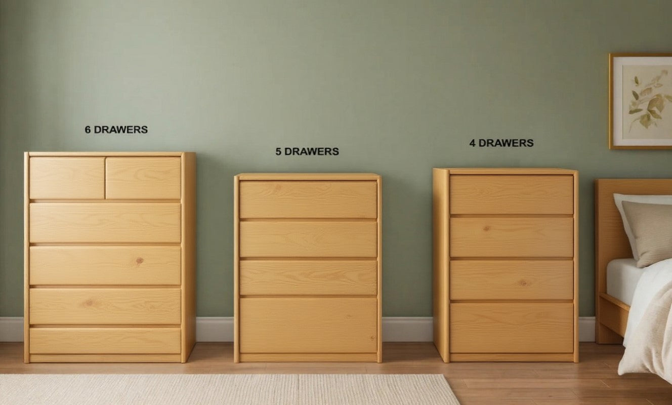 AVALON (AUSSIE MADE) FABRIC WITH TIMBER BEDROOM COLLECTION - ASSORTED STAINED COLOURS