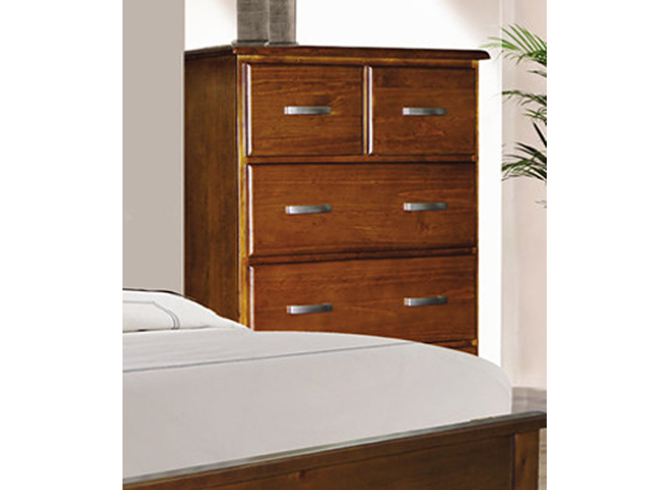 XAVIAN (AUSSIE MADE) 5 DRAWER TALLBOY - ASSORTED STAINED COLOURS