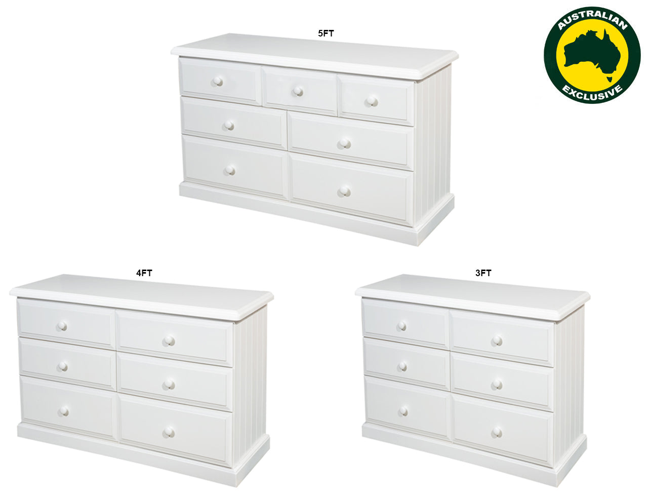 YORK (AUSSIE MADE) LOWBOY COLLECTION - ASSORTED PAINTED COLOURS - STARTING FROM $999