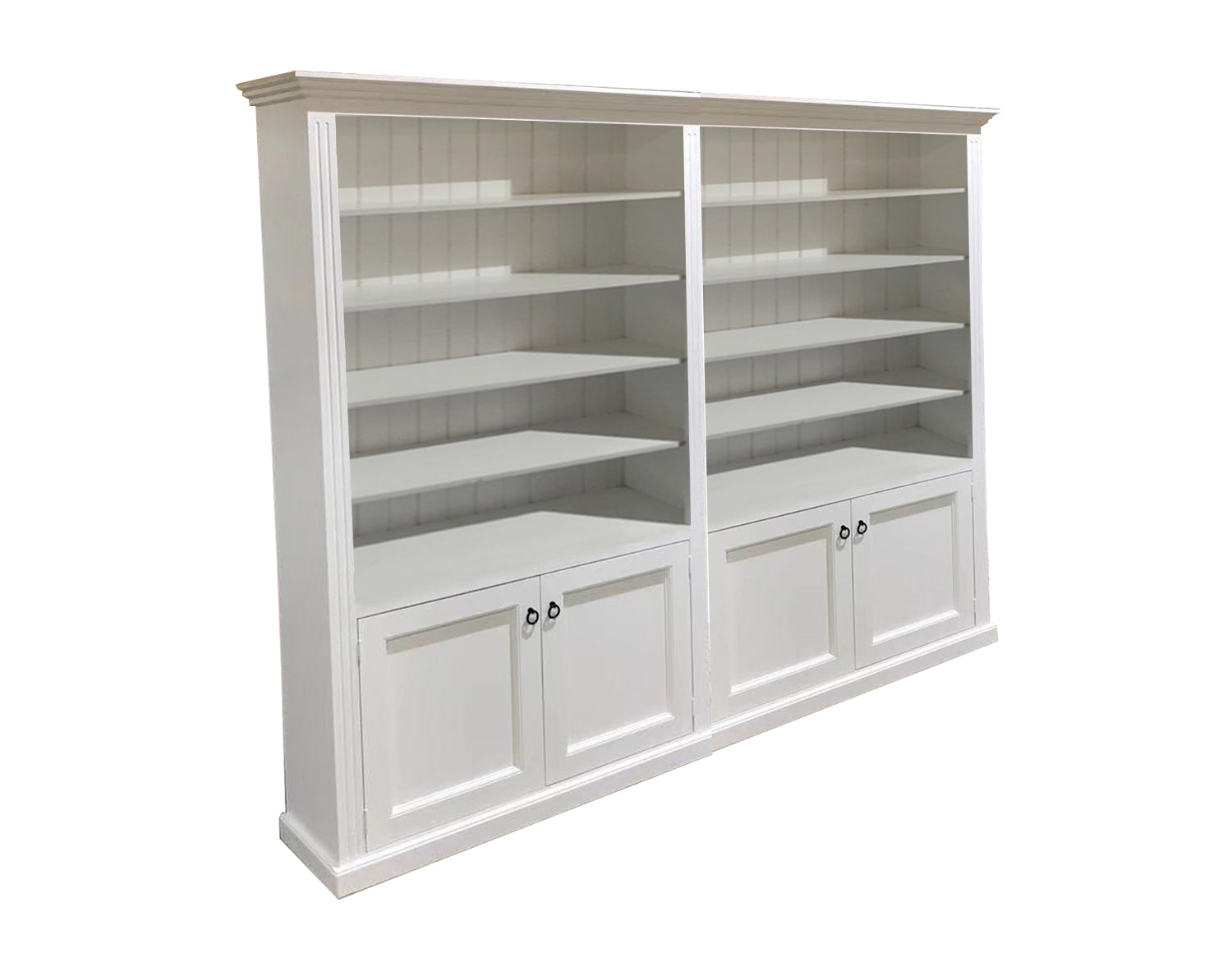 BAYSIDE 4 DOOR LIBRARY UNIT (AUSSIE MADE) PIGEON PAIRED (2 SECTIONS) - 1800(H) x 1800(W) - ASSORTED PAINTED COLOURS