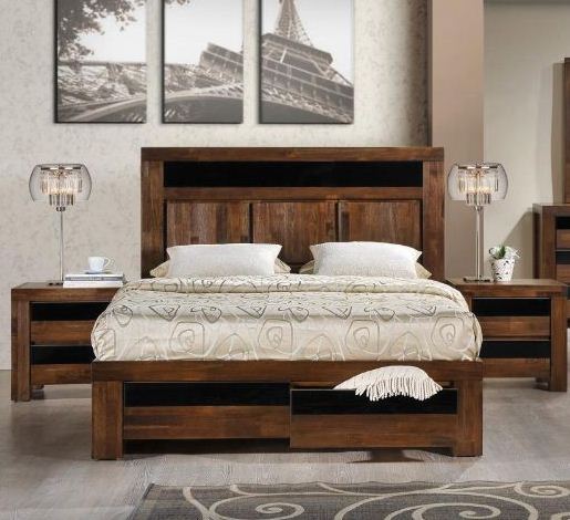 TOLEDO (AUSSIE MADE) QUEEN 3 PIECE (BEDSIDE)   BEDROOM SUITE -  ASSORTED COLOURS